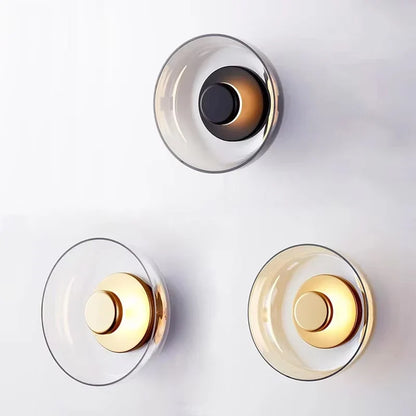 Nordic Glass LED Wall Sconce | Modern Round Decorative Wall Light