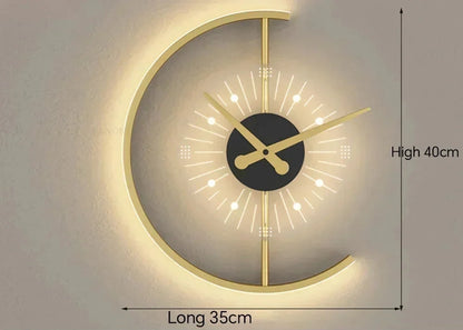 Lunaris Wall Lamp Clock | Post-Modern LED Sconce