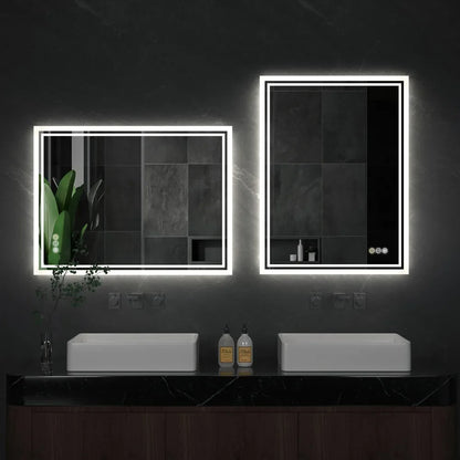 LuvoGlow | LED Bathroom Mirror | Frameless Dimmable with Anti-Fog