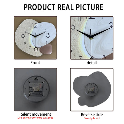 TempoStone | Modern Simple Wall Clock | Silent Quartz Design