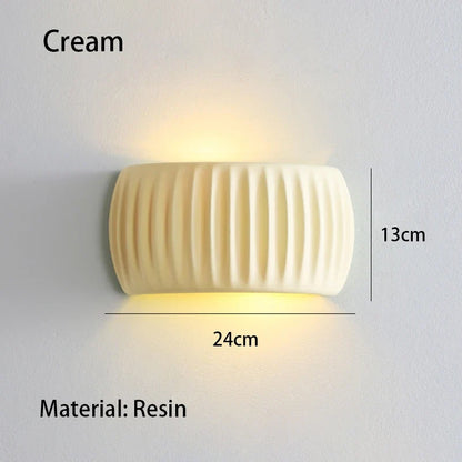 French Resin Wall Lamp | Textured Modern Sconce