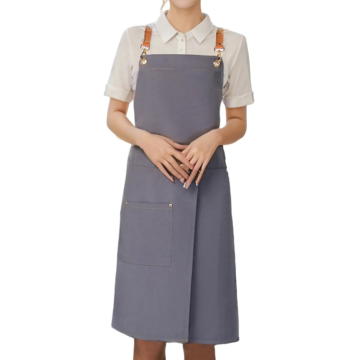 WorkEase | Waterproof Canvas Apron | Split Skirt Design with Pockets