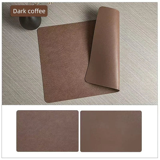 DuoMat | Double-Sided Faux Leather Placemats | Heat Resistant & Waterproof