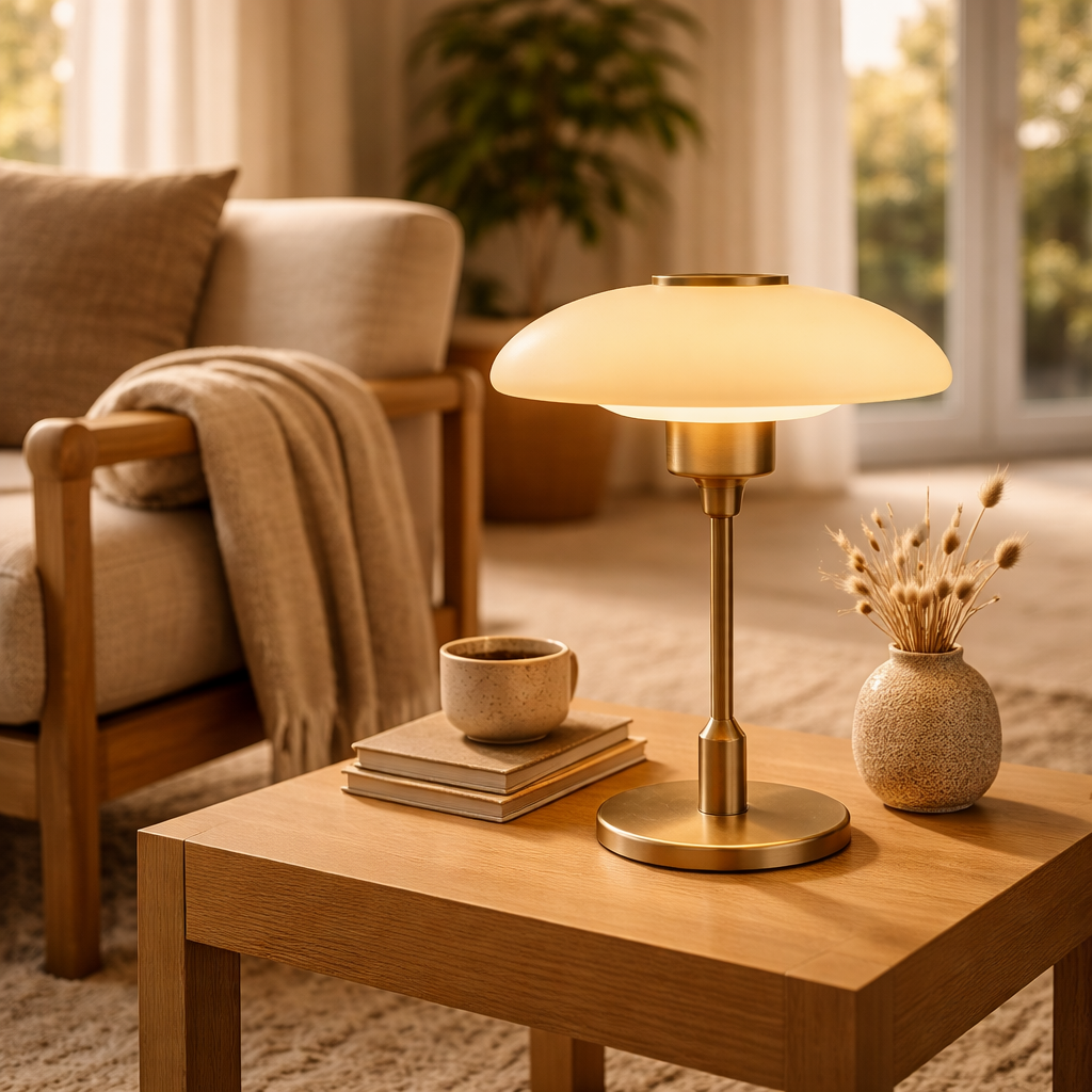 Scandinavian Modern Table Lamp | 30cm 42cm Size | E14 3000K Metal Glass