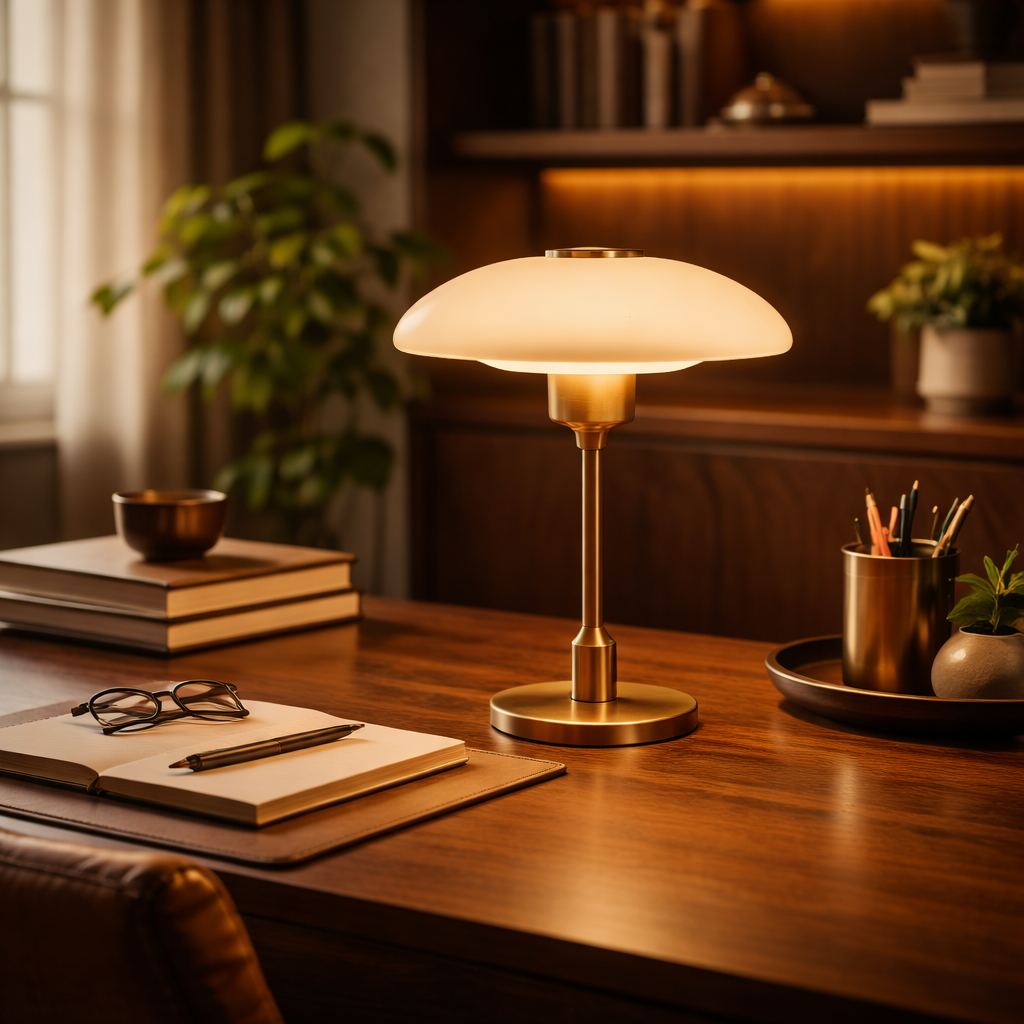 Scandinavian Modern Table Lamp | 30cm 42cm Size | E14 3000K Metal Glass