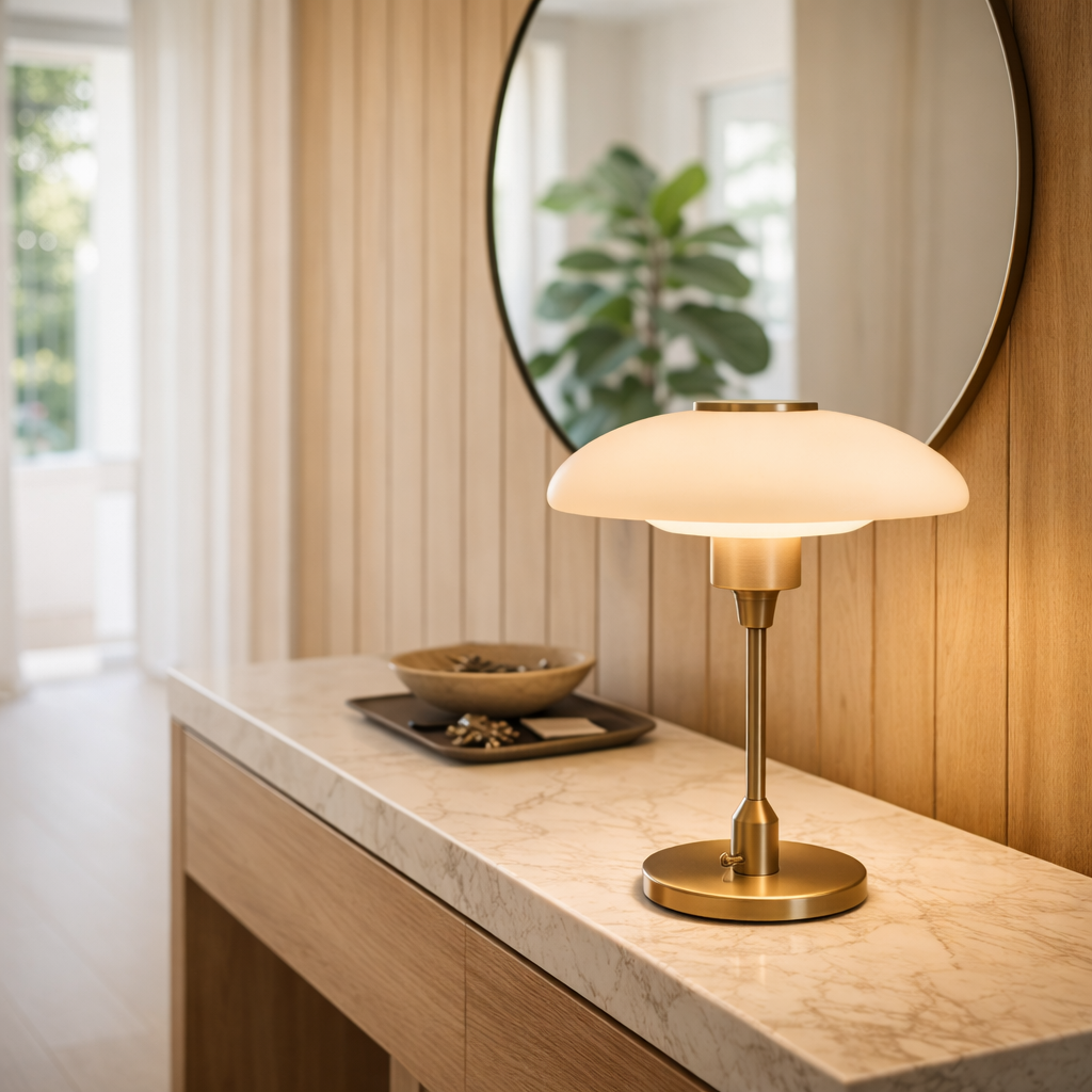 Scandinavian Modern Table Lamp | 30cm 42cm Size | E14 3000K Metal Glass