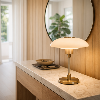 Scandinavian Modern Table Lamp | 30cm 42cm Size | E14 3000K Metal Glass