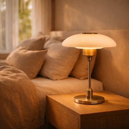 Scandinavian Modern Table Lamp | 30cm 42cm Size | E14 3000K Metal Glass