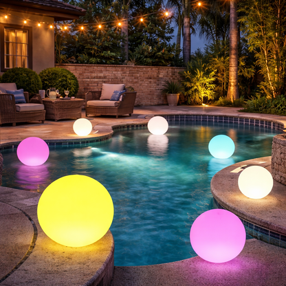 IP65 Solar LED Glow Ball Light | 40cm Diameter | 16 Colour RGB Remote Control