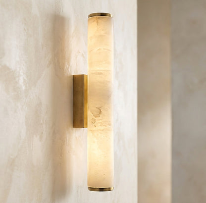 LED Spanish Marble Resin Wall Sconce | 40cm 50cm | Gold Black | Warm White