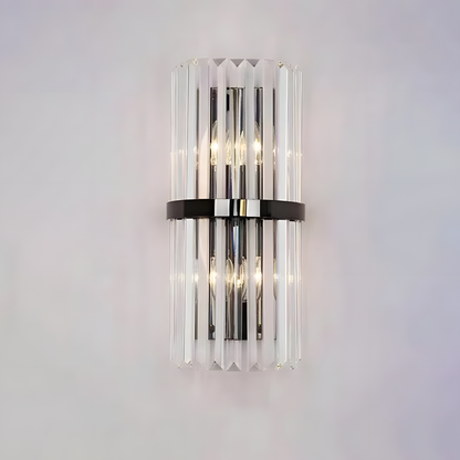 Stainless Steel Wall Light Crystal Decor | 21 x 45 cm | G9 x 2 Indoor LED