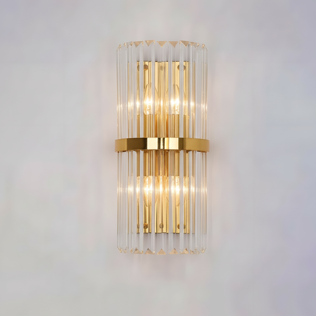 Stainless Steel Wall Light Crystal Decor | 21 x 45 cm | G9 x 2 Indoor LED