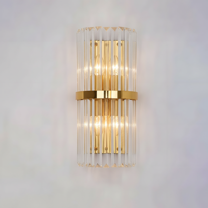 Stainless Steel Wall Light Crystal Decor | 21 x 45 cm | G9 x 2 Indoor LED