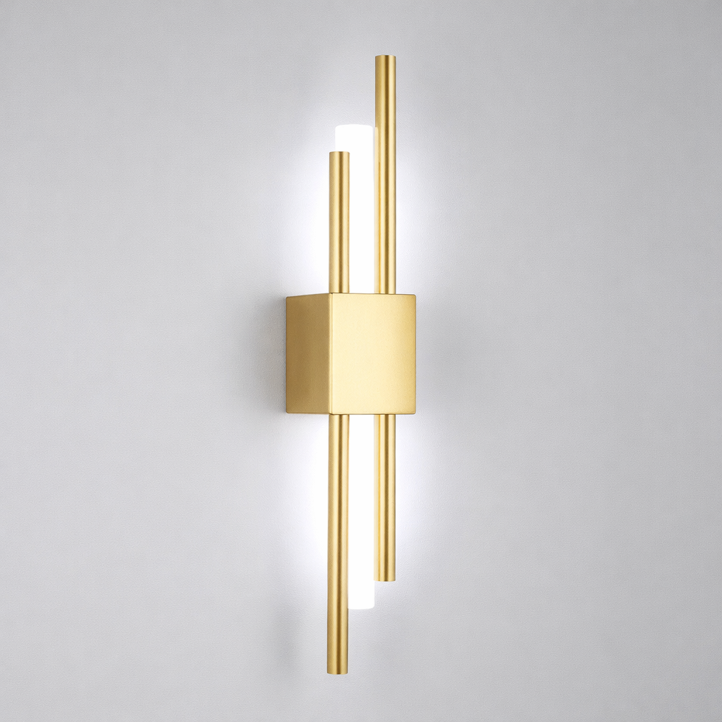 Black and Gold Wall Sconce Iron Acrylic | 50 x 8 cm | 6W 480 Lumens LED