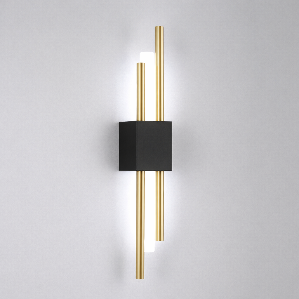 Black and Gold Wall Sconce Iron Acrylic | 50 x 8 cm | 6W 480 Lumens LED