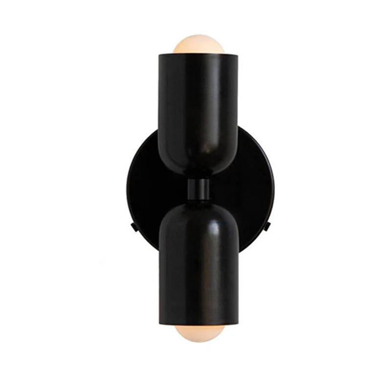 Double Head Wall Light Glass Metal | 9 x 4.7 Inch | E26 E27 Hardwired Fixture