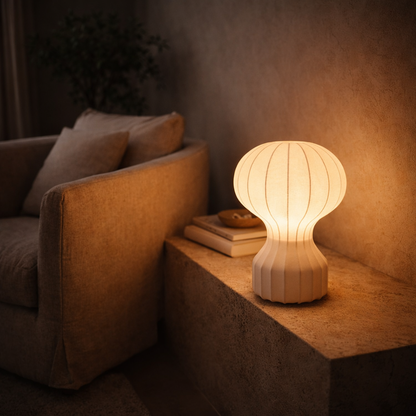 Japanese Wabi Sabi Table Lamp Fabric Iron | 7 to 15 Inch | E27 Touch LED