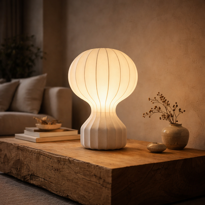 Japanese Wabi Sabi Table Lamp Fabric Iron | 7 to 15 Inch | E27 Touch LED