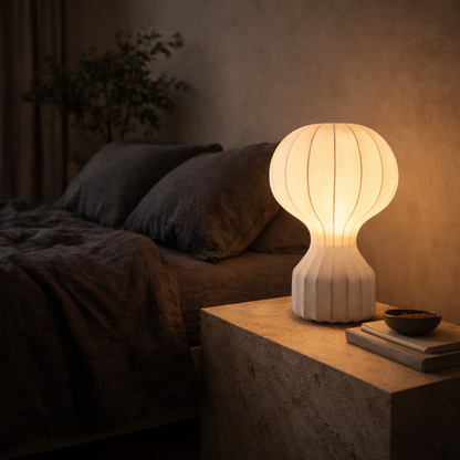 Japanese Wabi Sabi Table Lamp Fabric Iron | 7 to 15 Inch | E27 Touch LED