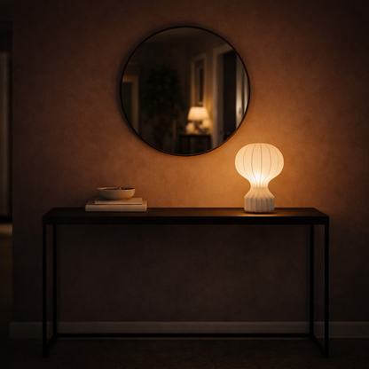 Japanese Wabi Sabi Table Lamp Fabric Iron | 7 to 15 Inch | E27 Touch LED
