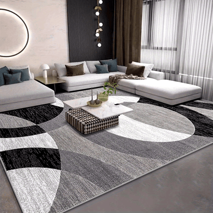 Orbit Weave Geometric Rug | Soft Velvet Non-Slip Floor Mat