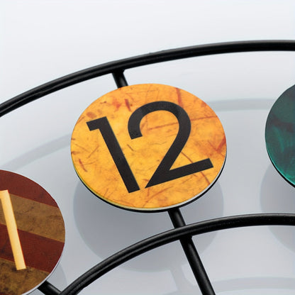 Colourful Metal Wall Clock | Retro Iron Design