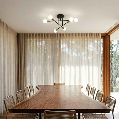 Modern Ceiling Flush Mount Light 6 Light | 27.5 Inch | E26 E27 Metal LED
