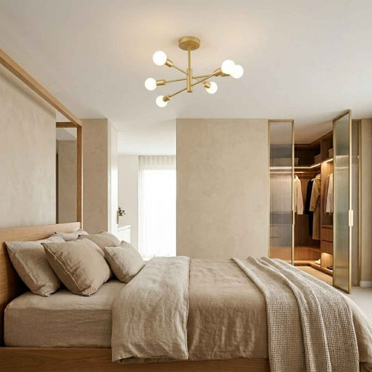 Modern Ceiling Flush Mount Light 6 Light | 27.5 Inch | E26 E27 Metal LED