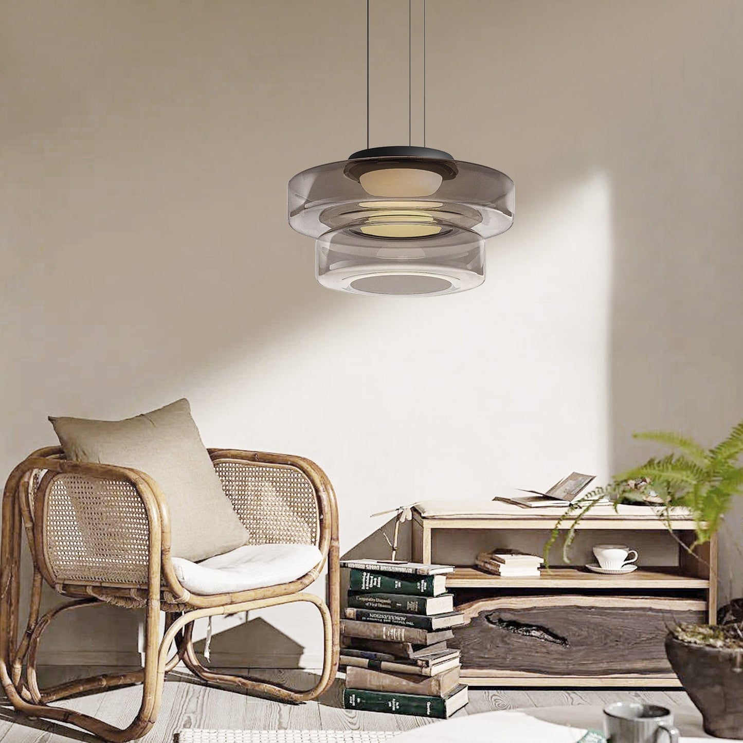 Glass Pendant Lamp | Bauhaus Style Hanging Light