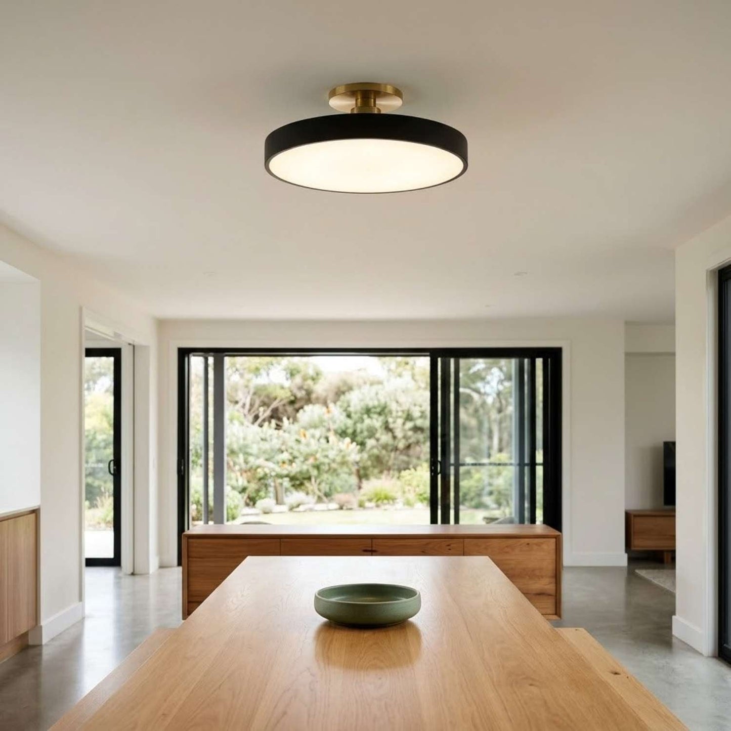 Modern Circular LED Ceiling Flush Mount | 12 to 24 Inch | 48W 7680 Lumens