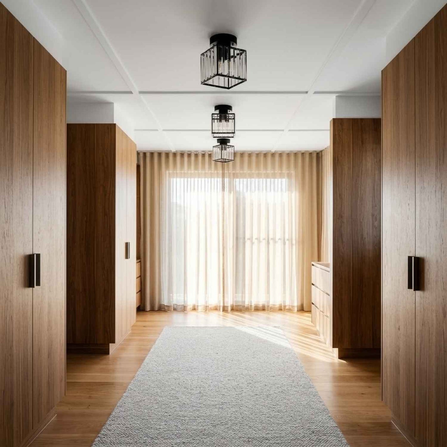 Black Brass Crystal Ceiling Flush Mount Light | E27 | 240V Indoor LED Decor