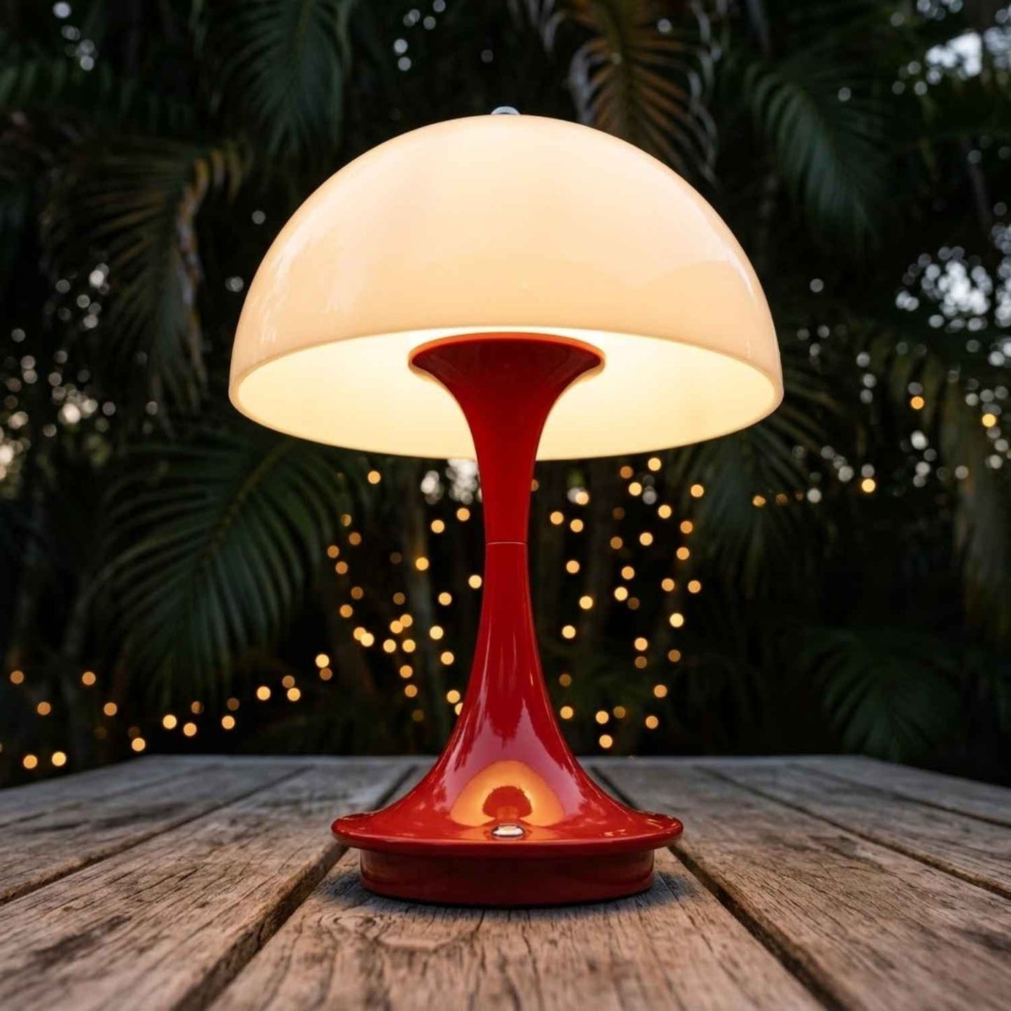 Mushroom Table Lamp Cordless Battery | 9.06 x 6.3 Inch | USB-C 3600mAh LED