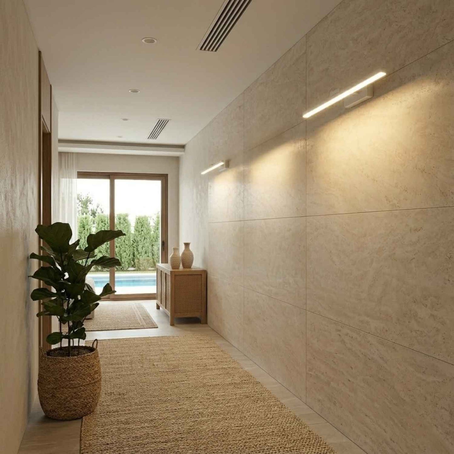 Black LED Bathroom Mirror Wall Light | 15 to 47 Inch | 24W 3 Color LED