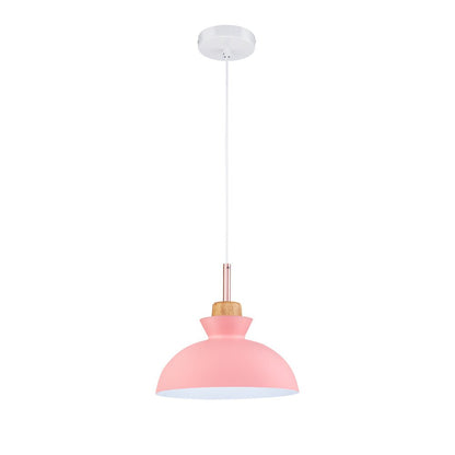 Modern Single Pendant Dome Light | Scandinavian Metal Hanging Lamp