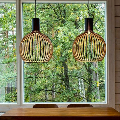 Handcrafted Wooden Pendant Light | Natural Scandinavian Design