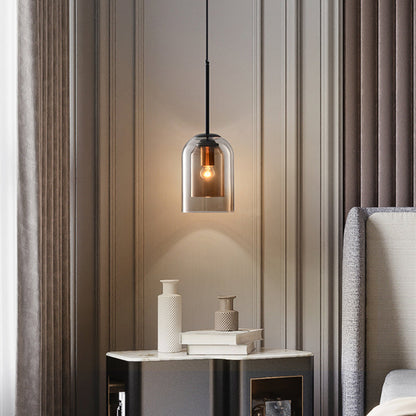 Mica Mid-Century Pendant Lamp | Double Glass Shade