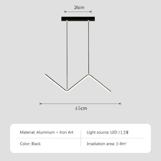 Aluminium Dining Pendant Lamp | Modern Minimalist Nordic Lighting
