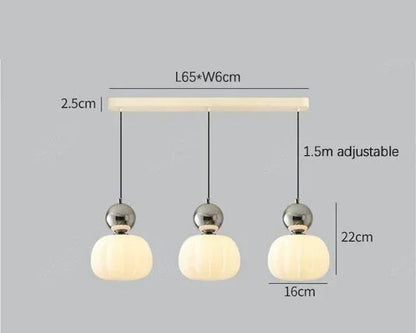 Nordic Pumpkin Pendant Light | Modern LED Ceiling Lamp